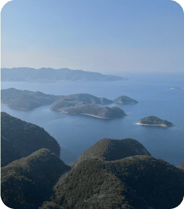 海に浮かぶ島々