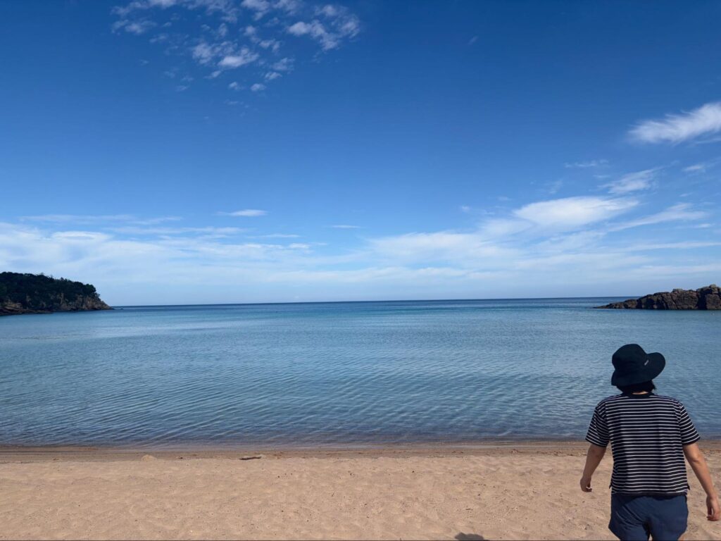 SAKAPORT近くの美しいビーチ。土曜日なのに貸切！